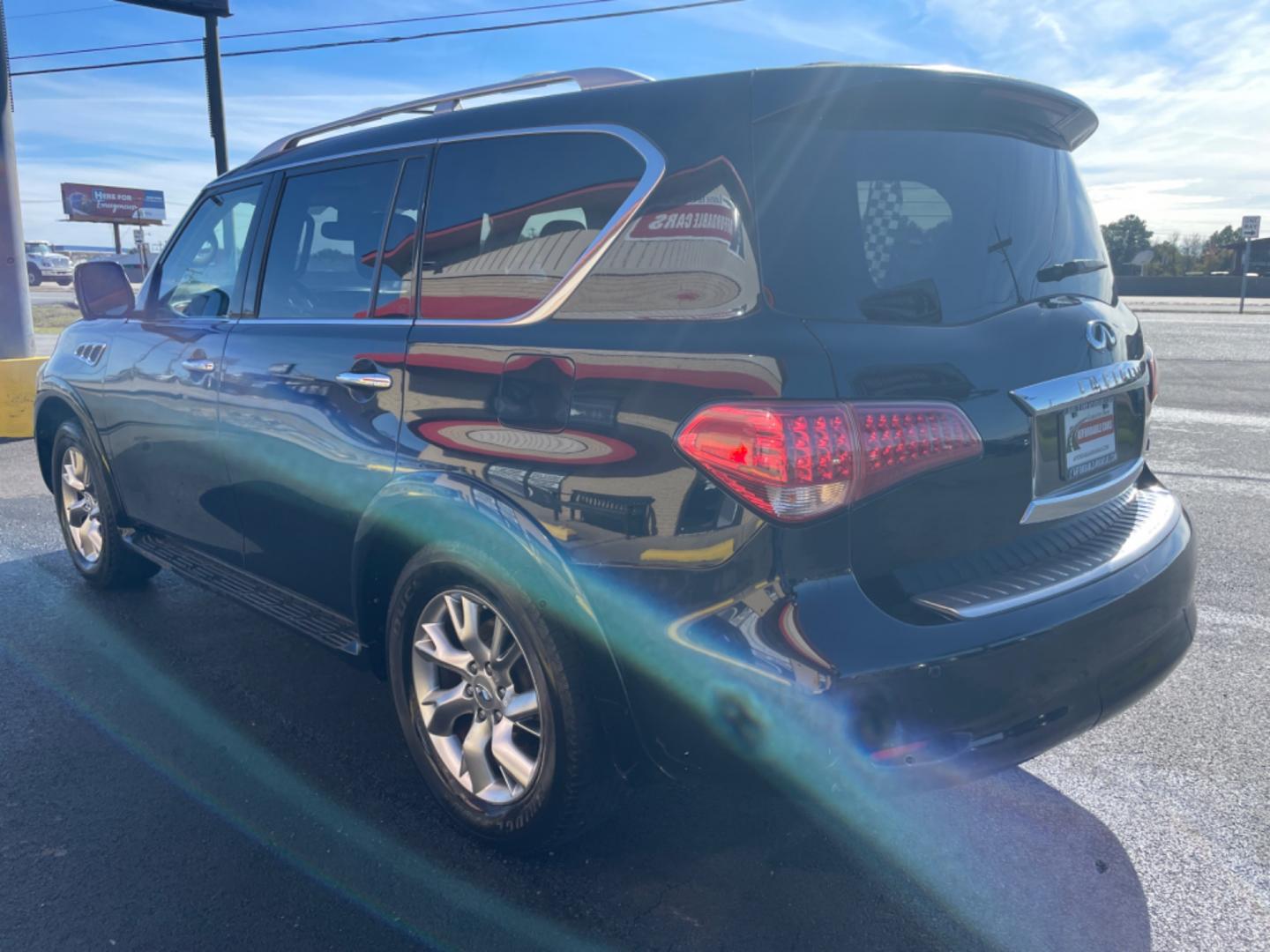 2012 Black INFINITI QX (JN8AZ2NE5C9) with an V8, 5.6 Liter engine, Automatic, 7-Spd transmission, located at 8008 Warden Rd, Sherwood, AR, 72120, (501) 801-6100, 34.830078, -92.186684 - Photo#5